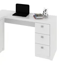 Ver imagem 5 de Escrivaninha Mesa Escritório em L com e Armários ME4100 3 Gavetas 136cm Branca