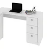 Mesa para Escritório em L com 3 Gavetas e Armários Me4100  - 4