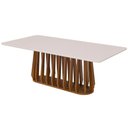 Ver imagem 2 de Mesa Jantar Pitanga Madeira c/Vidro 220cm Madeira/Offw Cimol