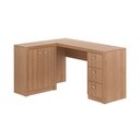 Ver imagem 3 de Escrivaninha Mesa Escritório em L com 3 Gavetas e Armários Me4100