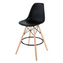Ver imagem 1 de Banqueta Eames Side Preta Polipropileno