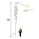 Ver imagem 5 de Lustre Pendente para Sala Pé Direito Duplo Multi Focus Marfim