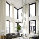 Ver imagem 4 de Lustre Pendente para Sala Pé Direito Duplo Multi Focus Marfim