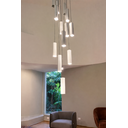 Ver imagem 2 de Lustre Pendente para Sala Pé Direito Duplo Multi Focus Marfim