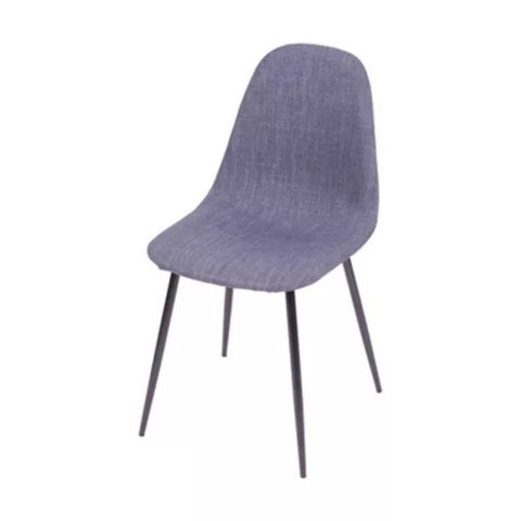 Cadeira Tania Base Preta - Jeans