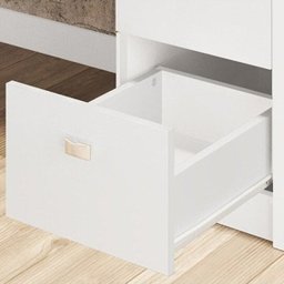 Mesa para Escritório em L com 3 Gaveta Me4101  - 5