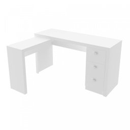 Mesa para Escritório em L com 3 Gaveta Me4101  - 7