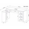Escrivaninha Mesa Escritório em L com 3 Gaveta Me4101 - 11
