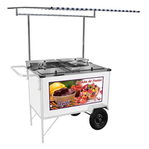 Carrinho de Salada de Frutas Açaí Luxo com Toldo Cefaz