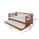 Ver imagem 3 de Bicama Solteiro Com 2 Colchões Em Madeira Maciça Enjoy - Castanho - Cor: Marrom