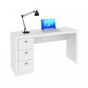 Ver imagem 5 de Escrivaninha Mesa Escritório ME4102 3 Gavetas 136cm Branca