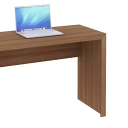 Escrivaninha Mesa Escritório ME4102 3 Gavetas 136cm Amendoa Marrom - 7 Escrivaninha Mesa Escritório ME4102 3 Gavetas 136cm Amendoa Marrom - 7