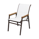 Ver imagem 3 de Jogo de Mesa 90cm Ripado + 4 Cadeiras Praia Tela Sling para Jardim Pisicna com Guarda Sol