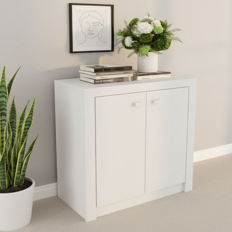 Balcão para Escritório 60cm com 2 Portas e 1 Prateleira ME4103