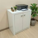 Ver imagem 1 de Balcão para Escritório 60cm com 2 Portas e 1 Prateleira ME4103 Branco
