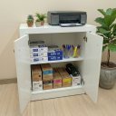 Ver mais imagens de Balcão para Escritório 60cm com 2 Portas e 1 Prateleira ME4103 Branco