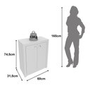 Ver imagem 4 de Balcão para Escritório 60cm com 2 Portas e 1 Prateleira ME4103 Branco