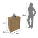 Ver imagem 6 de Balcão para Escritório 60cm com 2 Portas e 1 Prateleira ME4103