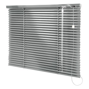 Persiana Horizontal Cinza - 2,40m Larg X 1,20m Alt - Alumínio 25mm - Persianet