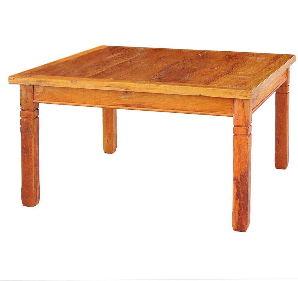 Mesa de Jantar em Madeira de Demolição 1,5 x 1,5 m Natural - 1