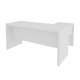 Escrivaninha Mesa Escritório em L com ME4106 3 Gavetas 154,8cm Branco - 12 Escrivaninha Mesa Escritório em L com ME4106 3 Gavetas 154,8cm Branco - 12