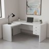 Escrivaninha Mesa Escritório em L com 3 Gavetas Me4106 - 6