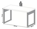 Ver imagem 3 de Mesa Escritório Industrial - Off White/Freijo - F20