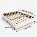 Ver imagem 2 de Cama Box Casal Base Cama Box com Pés de Madeira Branco 137cm