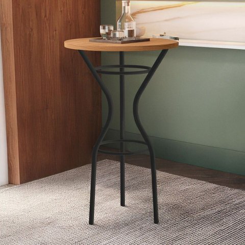 Mesa Bistrô Siara Preto Fosco/canela - Kappesberg