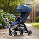 Ver imagem 1 de Carrinho de Bebe Pact Pro com Capa de Chuva Azul Deep Sea - Joie