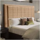 Ver imagem 2 de Cabeceira Opala Cama Box Solteiro 90cm Linho Bege
