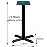 Base de Mesa Ômega em Ferro Preto Pintura Eletrostática 71,50 cm (Altura). - 4