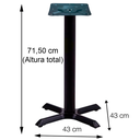 Ver imagem 4 de Base de Mesa Ômega em Ferro Preto Pintura Eletrostática 71,50 cm (Altura).