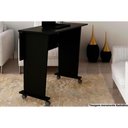 Ver imagem 1 de Mesa Notebook Escritório Dobrável Me4117 C/ Rodízios Preto - Tecno Mobili