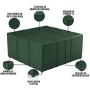 Ver imagem 3 de Puff Decorativo para Sala de Estar Quadrado Milano 90x90cm W01 Facto Verde Musgo - Lyam Decor