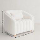 Ver imagem 3 de Poltrona Orgânica Lili Bouclé Premium - Cinza