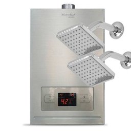 Aquecedor À GÁS 20 Litros Com Duas Duchas Em Inox Para GÁS Natural Komeco - 2