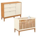 Ver imagem 1 de Berço Americano e Cômoda Sapateira Unique Off White Freijó Eco Wood - Matic