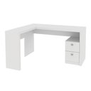 Ver imagem 2 de Mesa para Escritório em L com 02 Gavetas Me4129 Branco Tecnomobili
