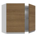 Ver imagem 5 de Armário De Cozinha Aéreo 100% MDF 80 cm 2 Portas Branco/Rustic Acordes Madesa