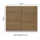 Ver imagem 3 de Armário De Cozinha Aéreo 100% MDF 80 cm 2 Portas Branco/Rustic Acordes Madesa