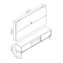 Ver imagem 6 de Home Dona para Tv até 65" - Painel + Rack com Detalhe Curvo:cinamomo/off White