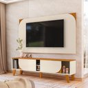 Ver imagem 3 de Home Dona para Tv até 65" - Painel + Rack com Detalhe Curvo:cinamomo/off White