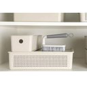 Ver imagem 6 de Kit Caixas Organizadoras com Tampa Flow 3l 5,4l e 12l Bege Empilháveis Lavanderia Closet