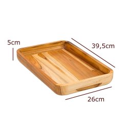 Gamela de Madeira Teca para Churrasco Stolf 39,50 X 26 Cm - 3