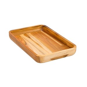 Gamela de Madeira Teca para Churrasco Stolf 39,50 X 26 Cm