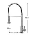 Ver imagem 4 de Misturador Monocomando Gourmet de Cozinha Linha Luxor 301 Inox Escovado