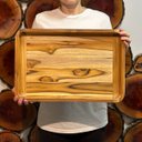 Ver imagem 2 de Gamela de Madeira Teca para Churrasco Stolf 47,5 X 26 Cm