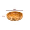 Gamela Redonda de Madeira Teca para Churrasco Stolf 23 X 23 X 5 Cm - 3