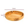 Gamela Redonda de Madeira Teca para Churrasco Stolf 31 X 31 X 5 Cm - 3